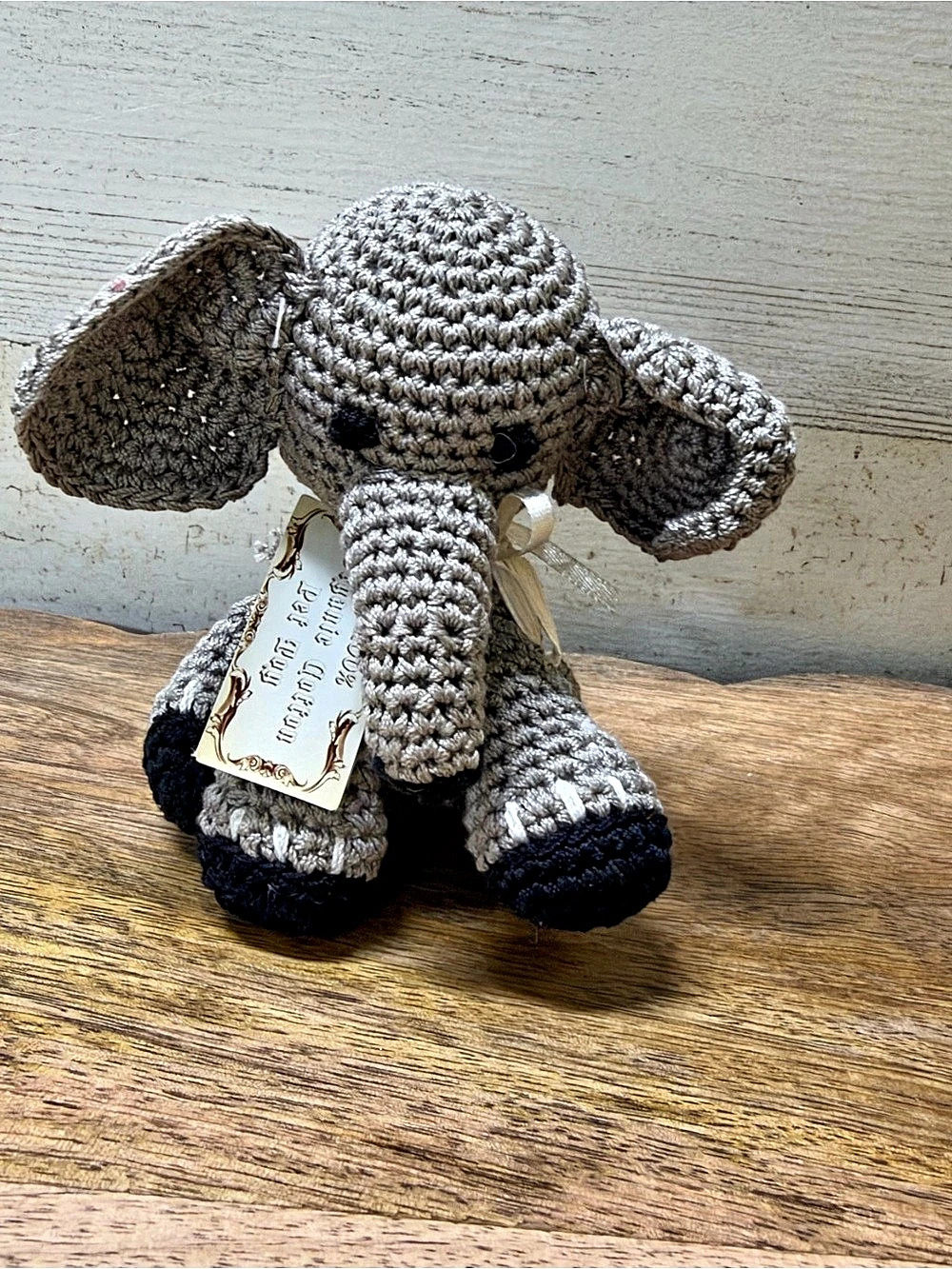 Pet Flys Knit Knacks Bubbles the Baby Elephant Organic Cotton Dog Toy Baby